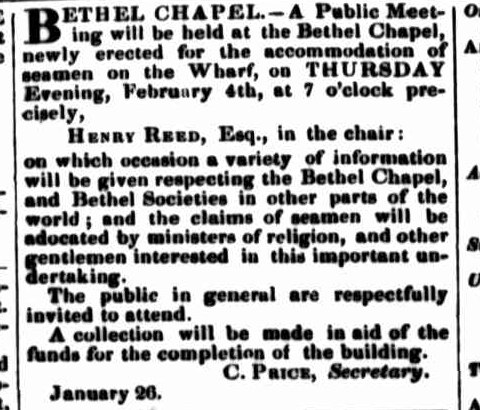 Bethel2 Launceston Examiner 27 January 1847