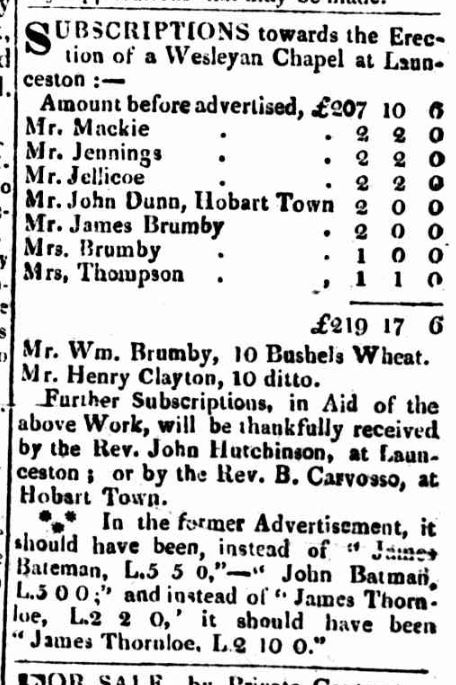 Hobart Town Gazette, 31 December 1825