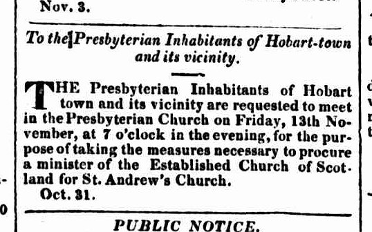 Hobart Town Courier, 6 November 1835 1