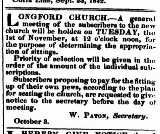 Launceston Examiner, 8 October 1842