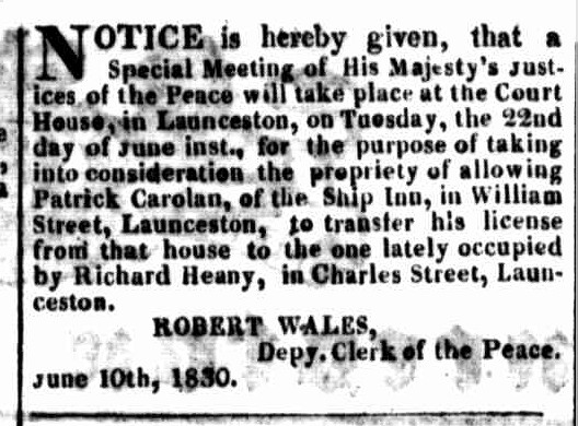 Launceston Advertiser, 14 June 1830