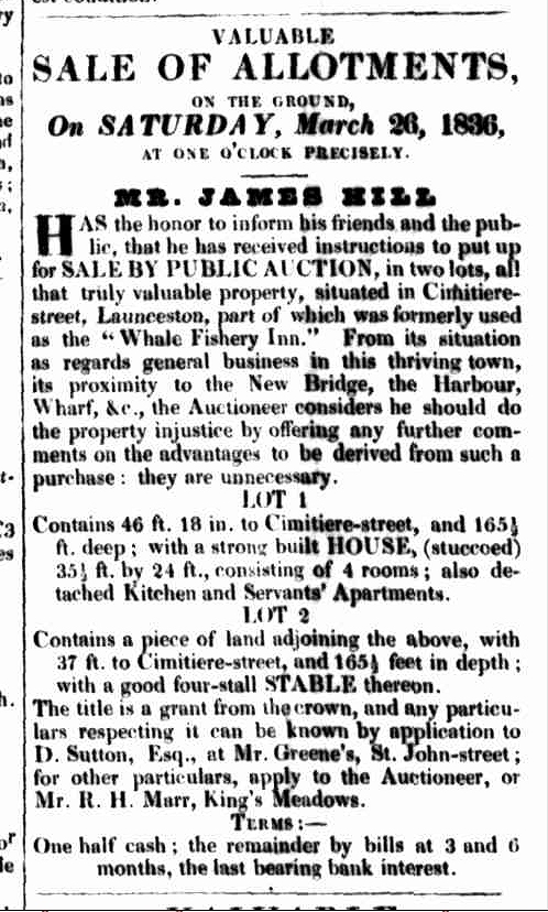 Launceston Advertiser, 24 March 1836