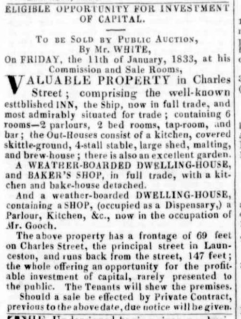 Launceston Advertiser, 27 December 1832