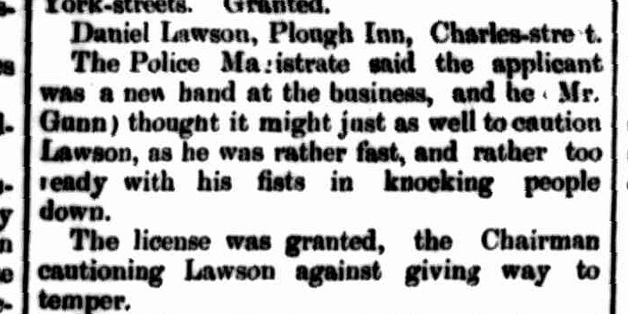 Annual Licensing Day, Launceston Examiner, 2 December 1862