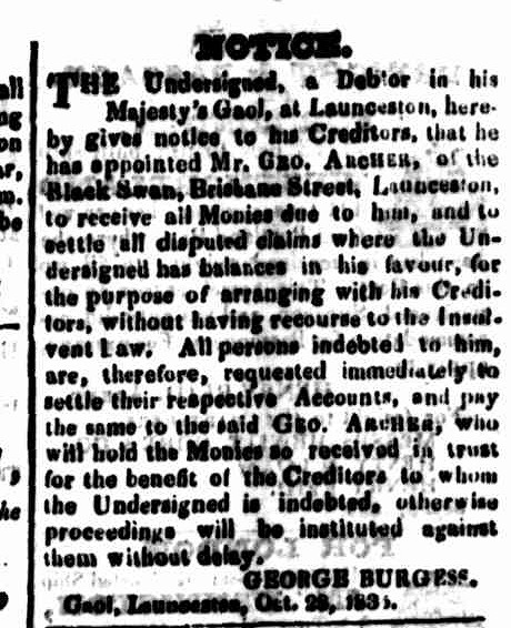 Cornwall Chronicle, 21 October 1835