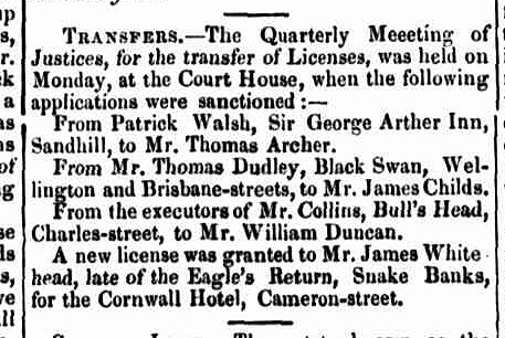 Launceston Advertiser, 10 August 1843