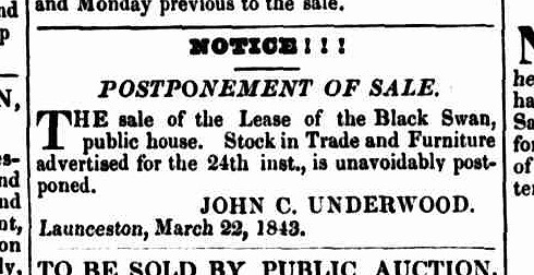 Launceston Advertiser, 23 March 1843