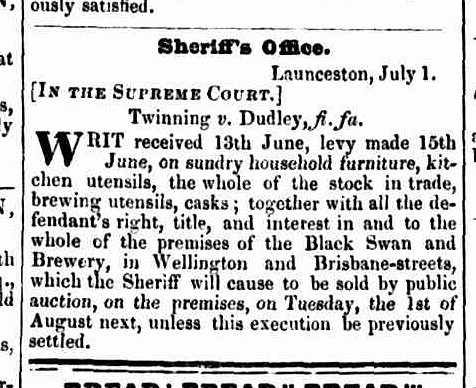 Launceston Advertiser, 6 July 1843