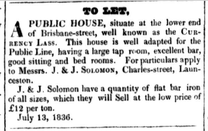 Launceston Advertiser, 11 August 1836