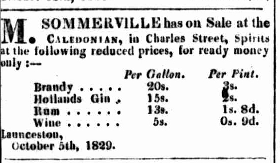 Launceston Advertiser, 12 October 1829