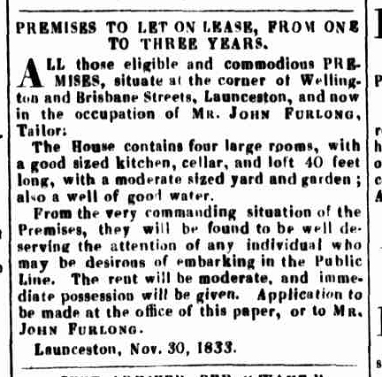 Launceston Advertiser, 2 January 1834