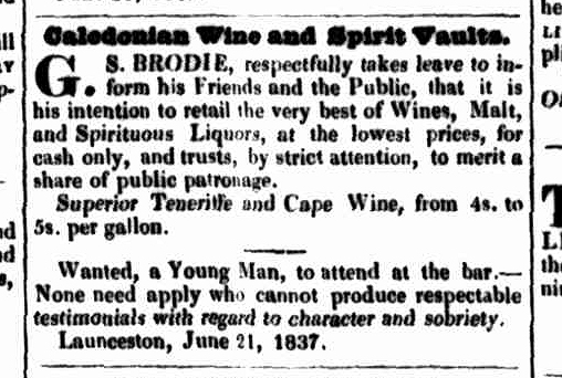 Launceston Advertiser, 22 June 1837
