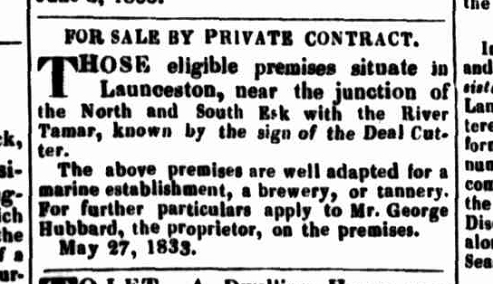 Launceston Advertiser, 27 June 1833