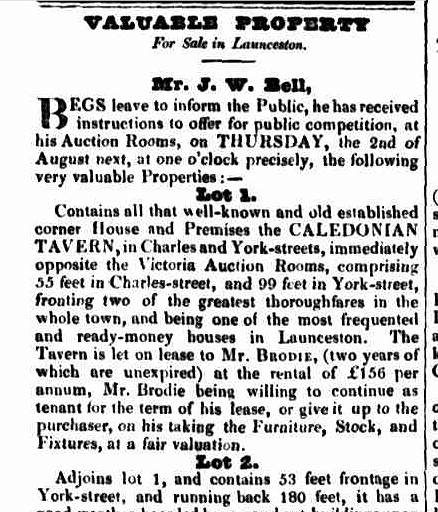 Launceston Advertiser, 5 July 1838