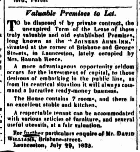Launceston Advertiser, 8 October 1835