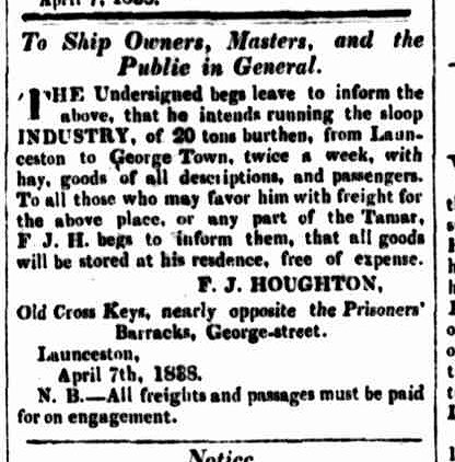 Cornwall Chronicle, 7 April 1838