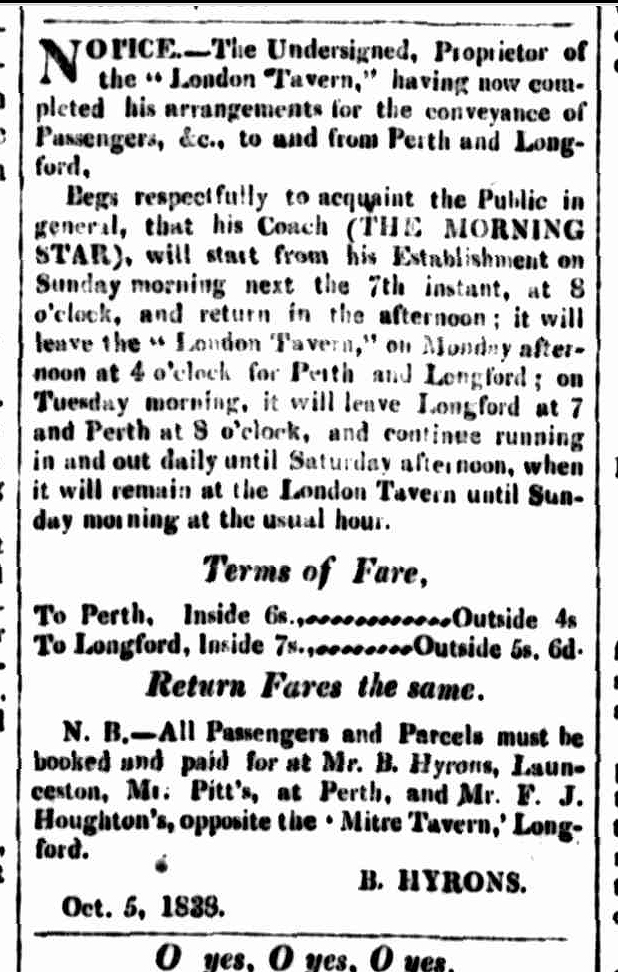Cornwall Chronicle, 3 November 1838