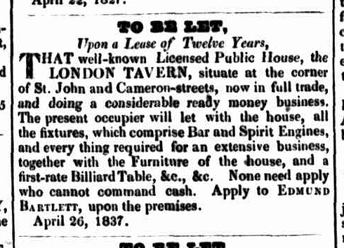 Launceston Advertiser, 27 April 1837