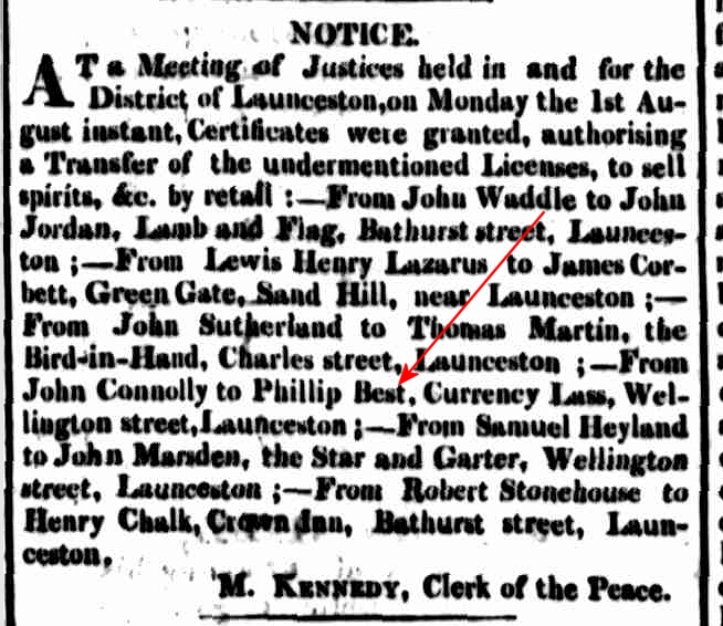 Cornwall Chronicle, 20 August 1836