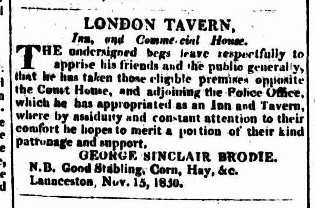 Hobart Town Courier, 27 November 1830